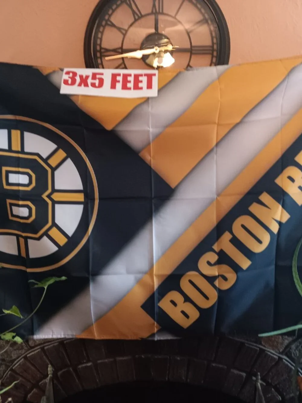 Boston Bruins Diagonal NHL 3X5 Feet Flag Banner Pole or Wall Decor